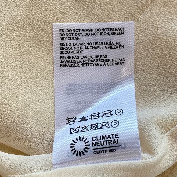 Reformation Stasia Silk Dress Blonde - Picture 13 of 16